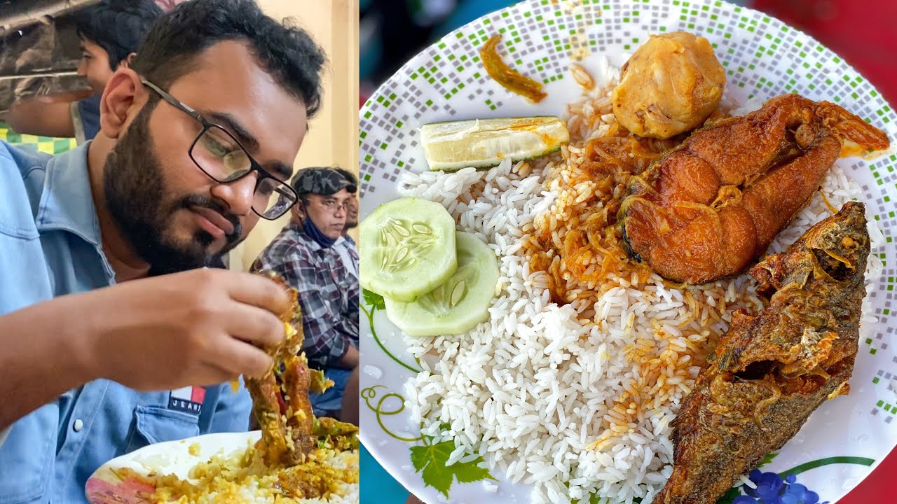 Eating Lunch(Rice & Fish Curry) With Friends at Saintmartin