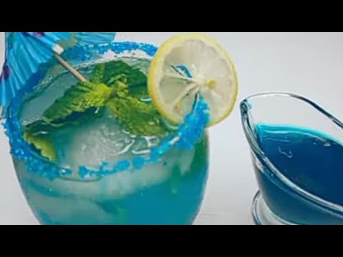 Blue Lagoon Mocktail || Homemade Curacao Syrup || Recipe By Murwa’s Kitchen|| #shorts