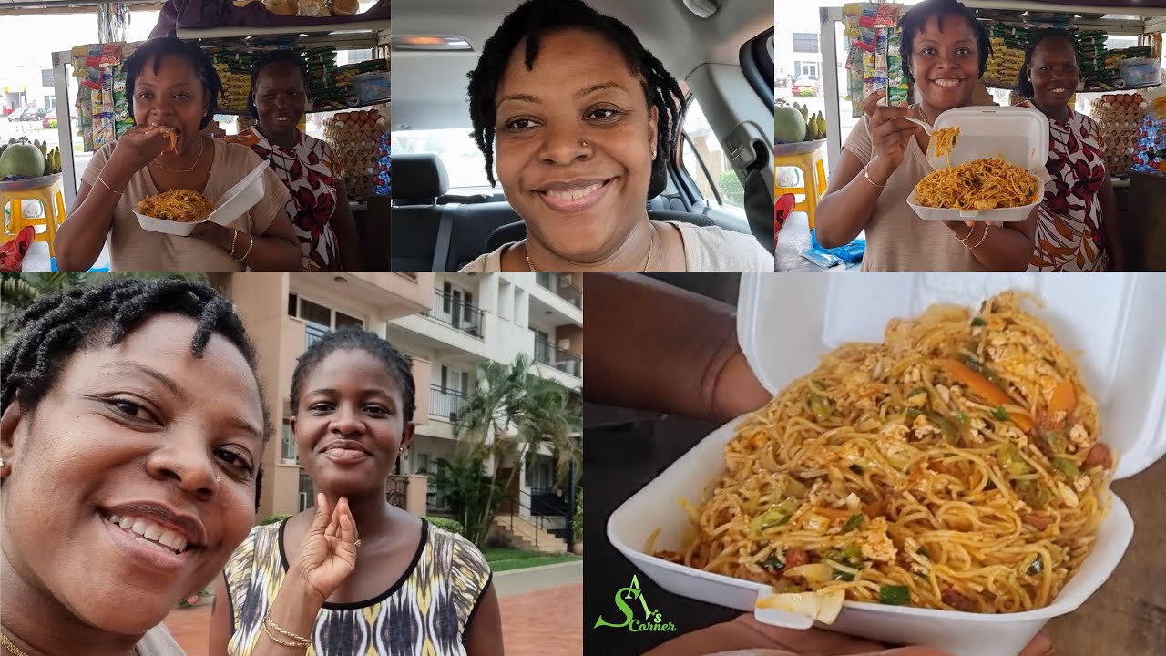 Street FOOD In Ghana – How Spaghetti Is Made On The Street Of Accra #ditl #sweetadjeley #lifeinghana