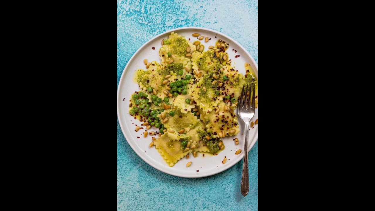 FANCY Pesto Ravioli (better than the restaurants)! #shorts