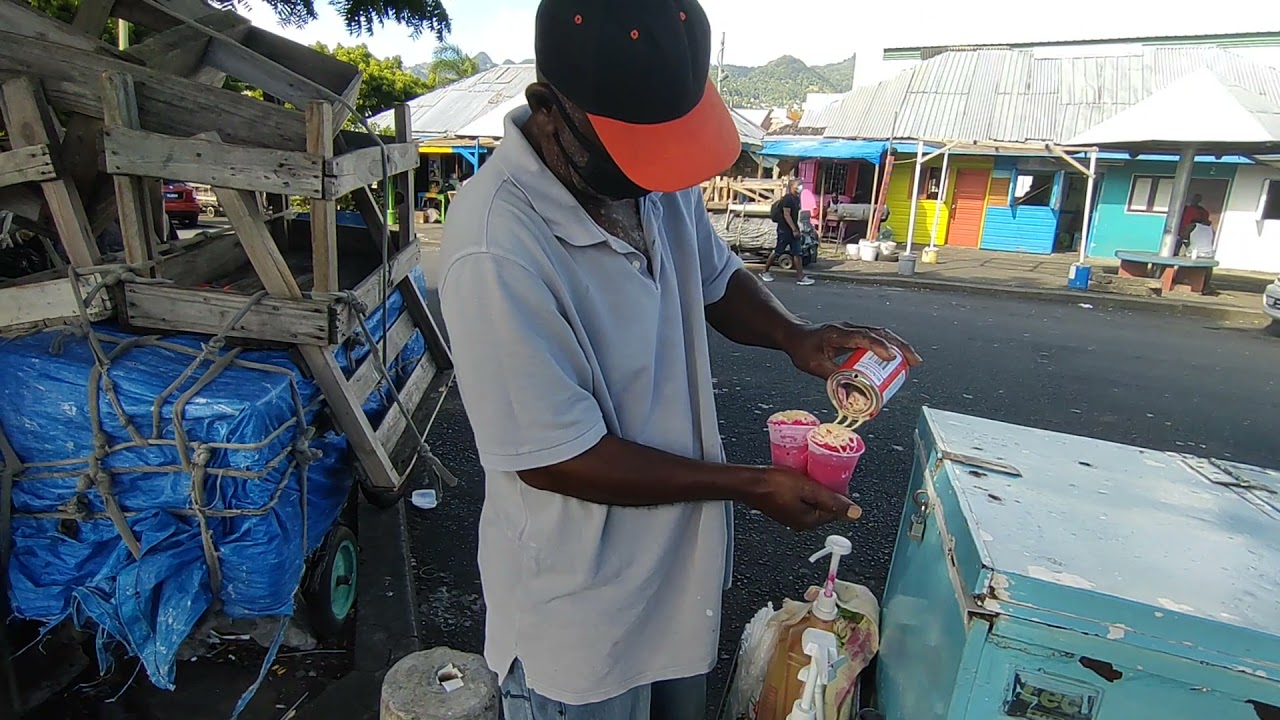 THE BEAUTY OF ST VINCENT AND THE GRENADINES: THE SNOW CONE MAN IN KINGSTOWN