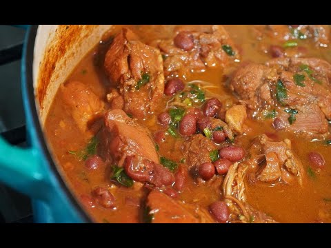 Stewed Chicken With Beans In Coconut Milk | CaribbeanPot.com