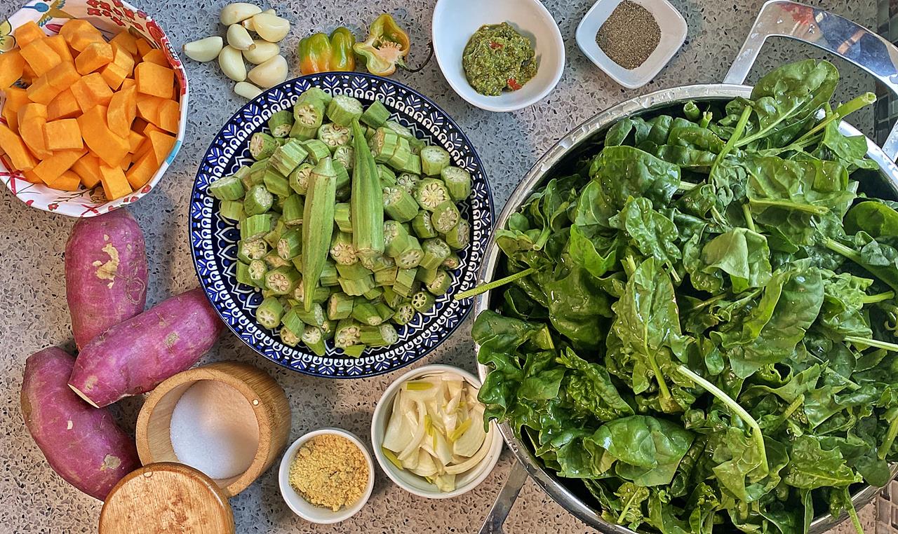 Delicious and Nutritious Vegan Callaloo.