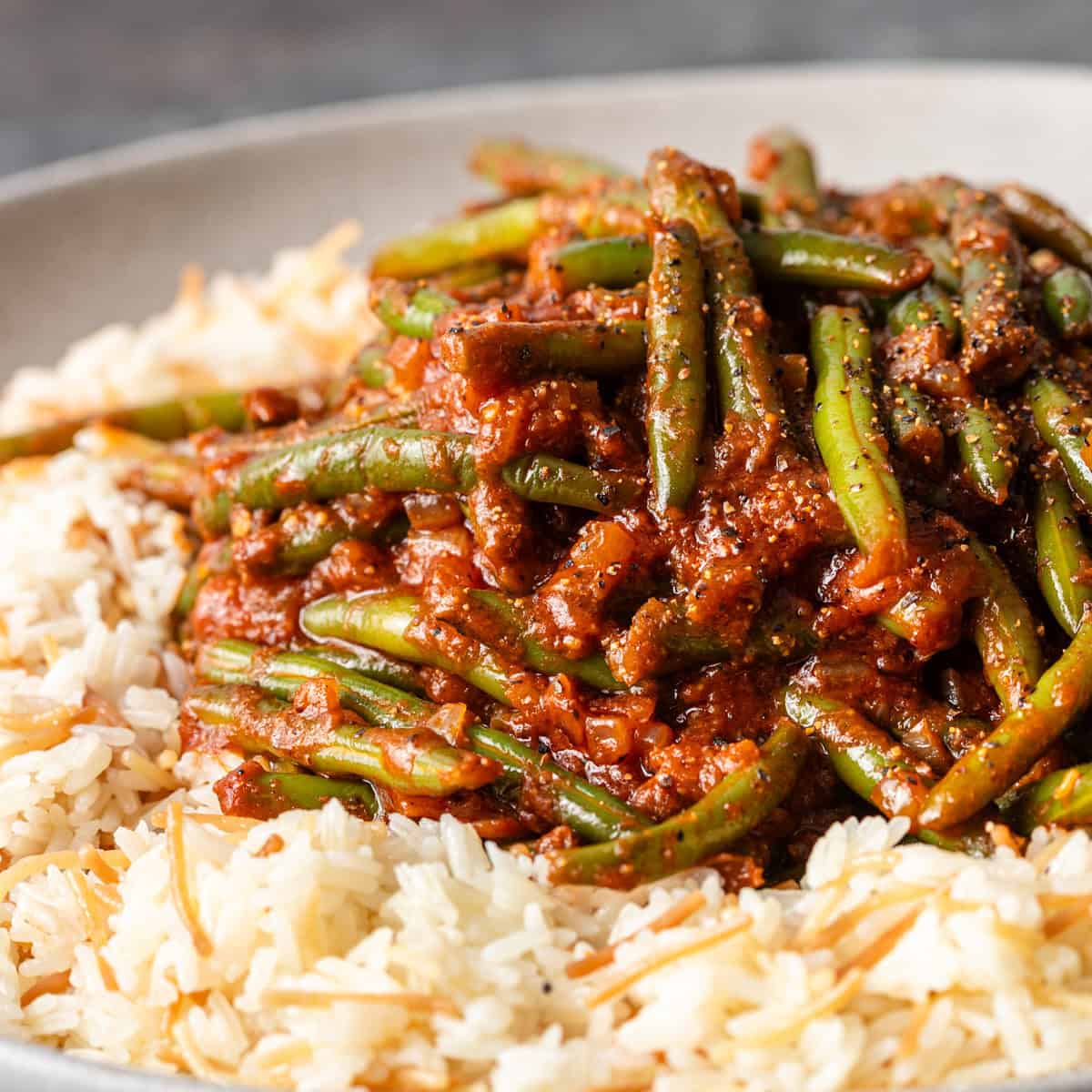 Stewed Green Beans (Fasooliya) | Silk Road Recipes