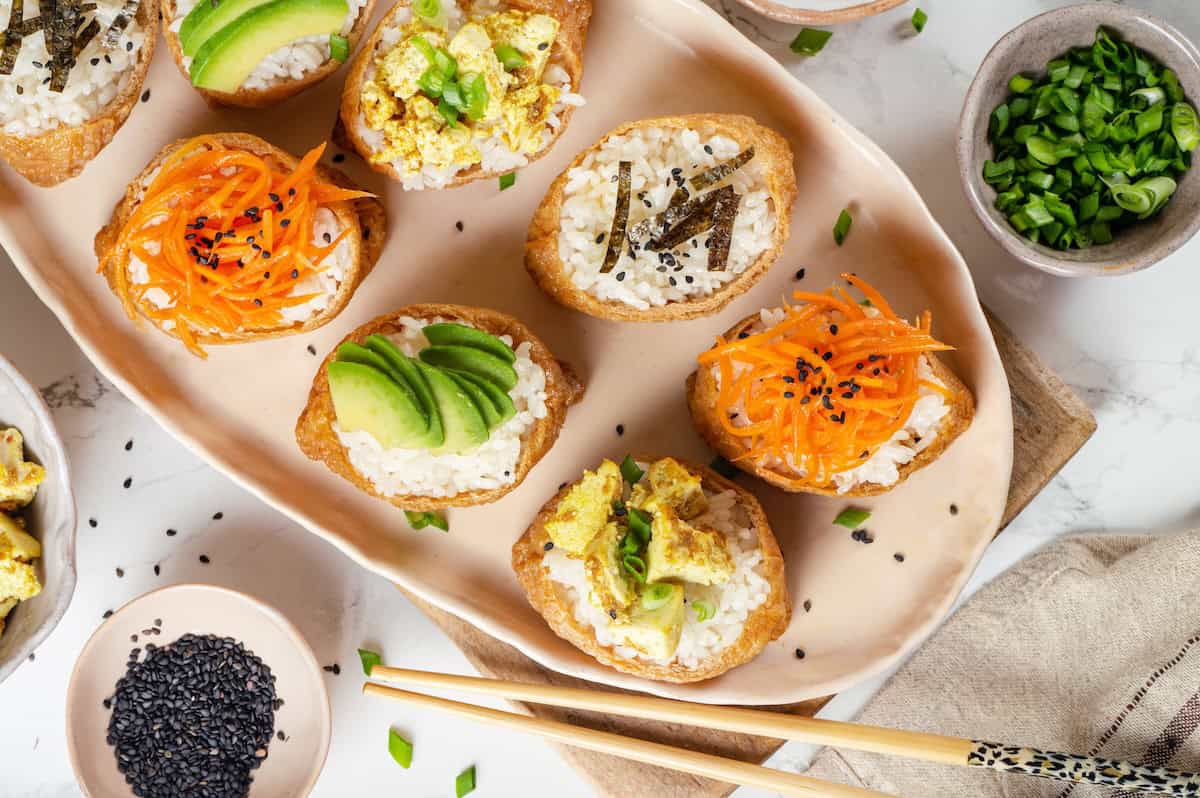 Inari Sushi (3 Vegan Topping Ideas!)