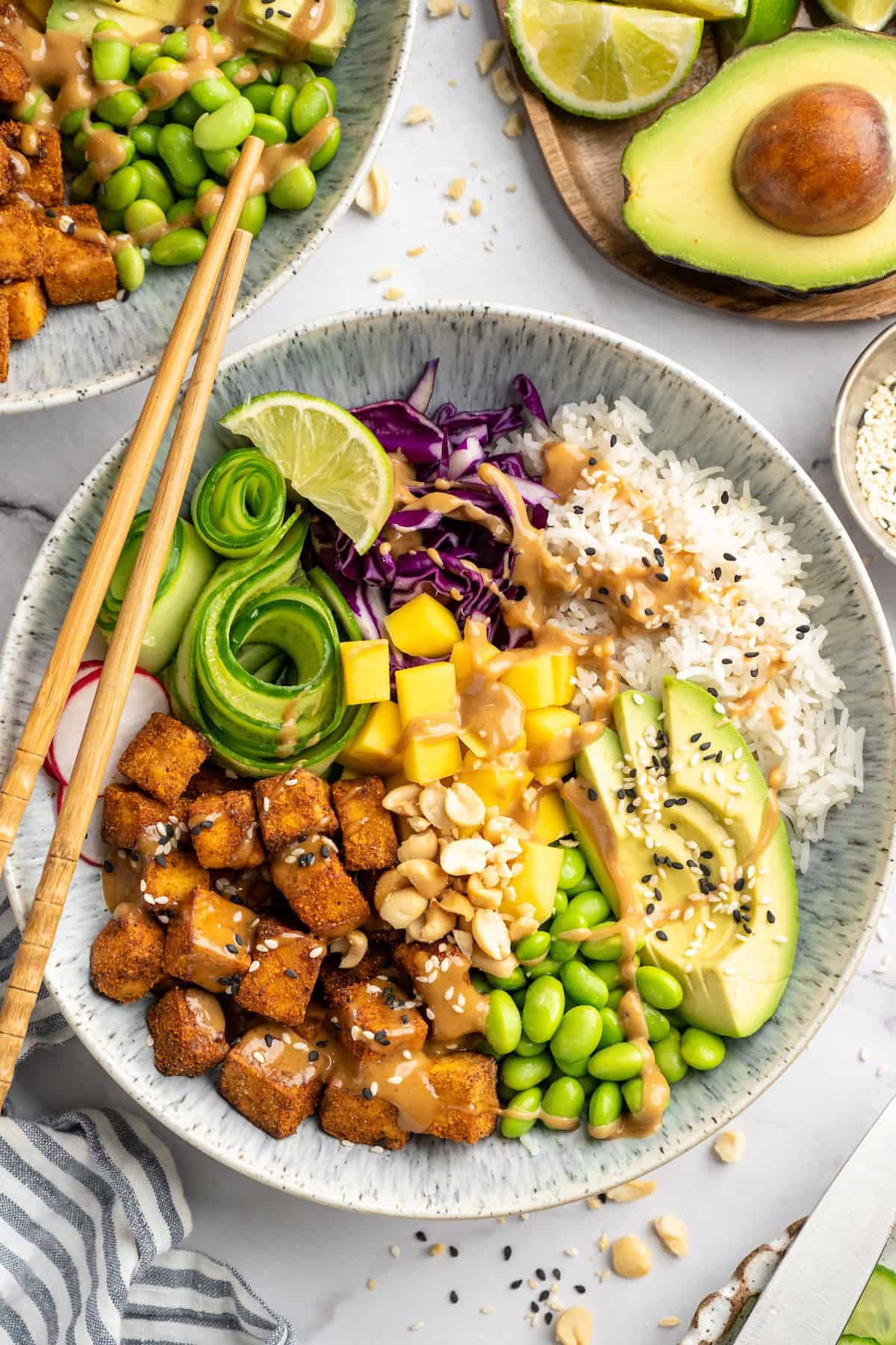 Peanut Tofu Bowls (Perfect for Meal Prep!)