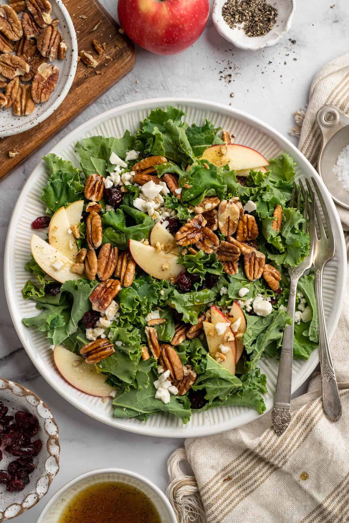 Vegan Apple, Pecan, and Feta Salad