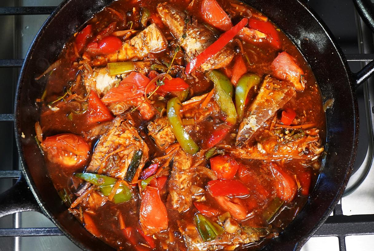 Easy Brown Stew Mackerel for Lent and Good Friday