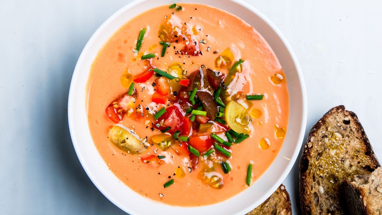 Easy Gazpacho (Spanish Cold Tomato Soup; Blender Method) Recipe