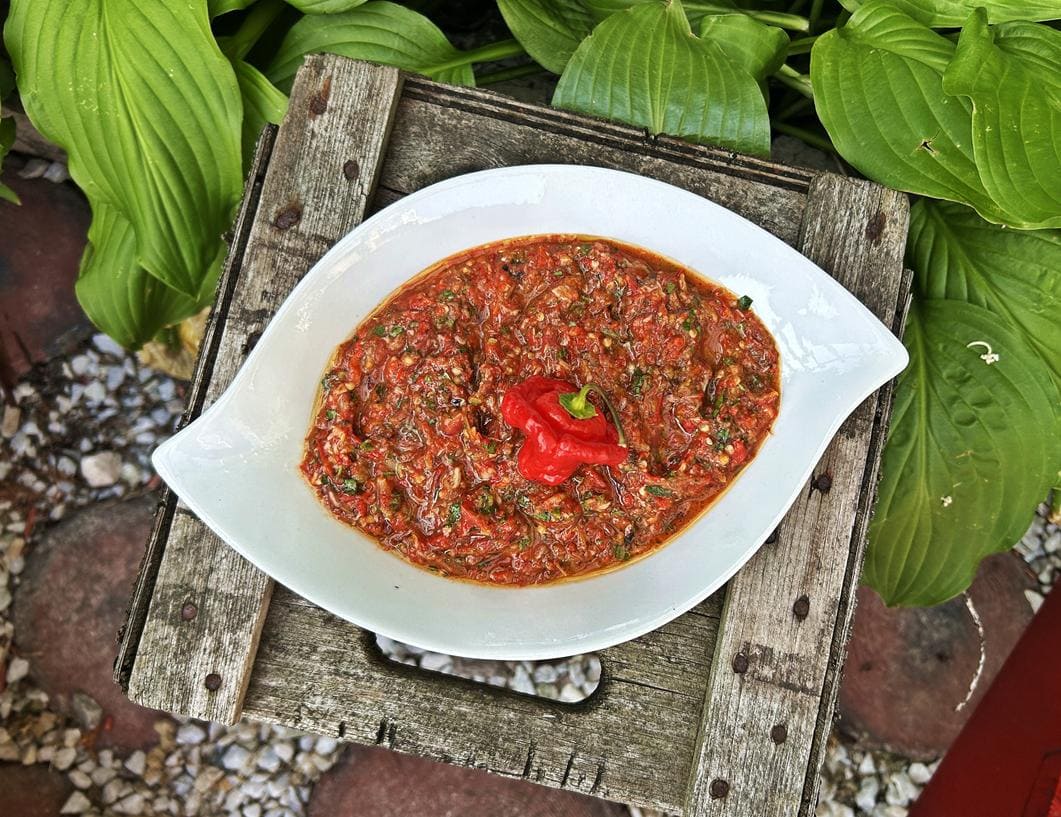 Fiery Pepper Choka | A Smoky Caribbean Pepper Sauce